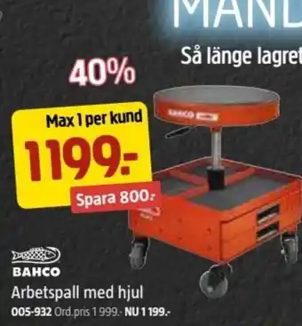 Jula Bahco Arbetspall med hjul erbjuda