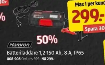 Jula Hamron Batteriladdare 1,2-150 Ah,8 A, IP65 erbjuda