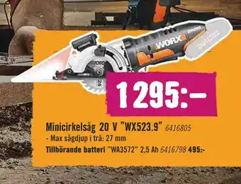 Hornbach Minicirkelsåg 20 V" WX523.9" erbjuda