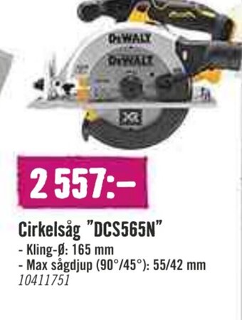 Hornbach Cirkelsåg " DCS565N" erbjuda
