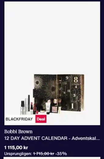 Bobbi Brown 12 Day Advent Calendar