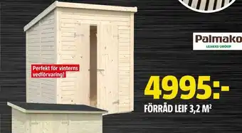 Bauhaus Förråd leif 3,2 m 2 erbjuda