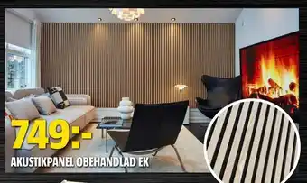 Akustikpanel obehandlad ek
