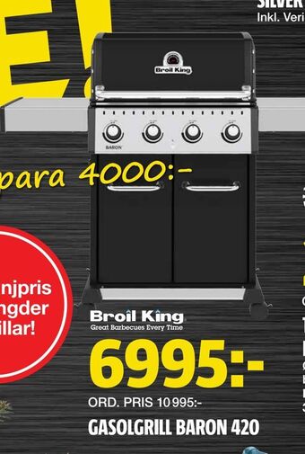 Bauhaus Gasolgrill baron 420 erbjuda