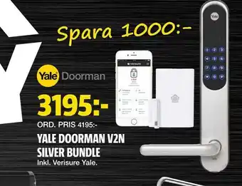 Bauhaus Yale doorman v2n silver bundle erbjuda