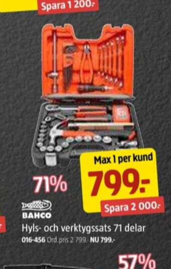 Jula Bahco hylsnyckelsats erbjuda