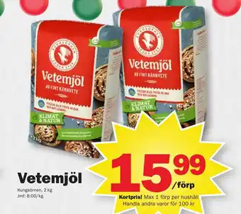 Pekås Vetemjöl Kungsörnen 2kg erbjuda