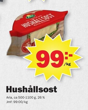 Pekås Hushållsost Arla erbjuda
