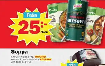 Pekås Soppa Knorr erbjuda