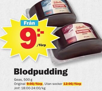 Pekås Blodpudding erbjuda