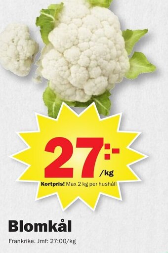 Pekås Blomkål erbjuda