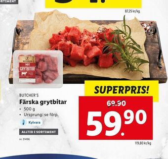 Lidl Färska grytbitar erbjuda