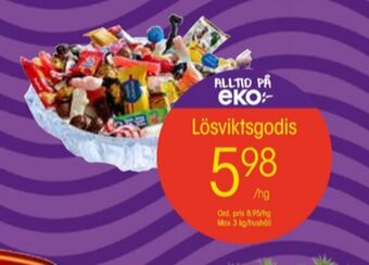 EKO Lösviktsgodis erbjuda