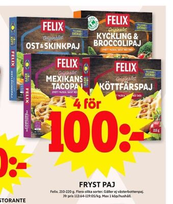 ICA Maxi Felix matpajer erbjuda