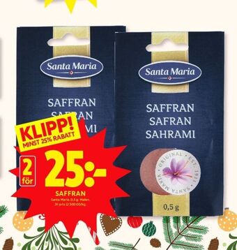 ICA Kvantum Santa maria saffran erbjuda
