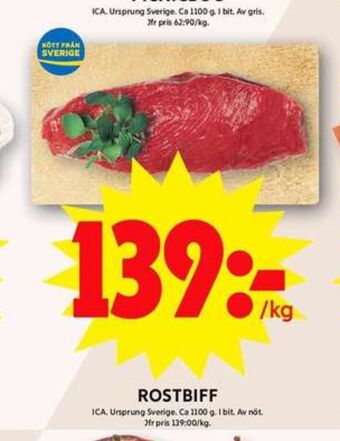 ICA Maxi Ica rostbiff erbjuda