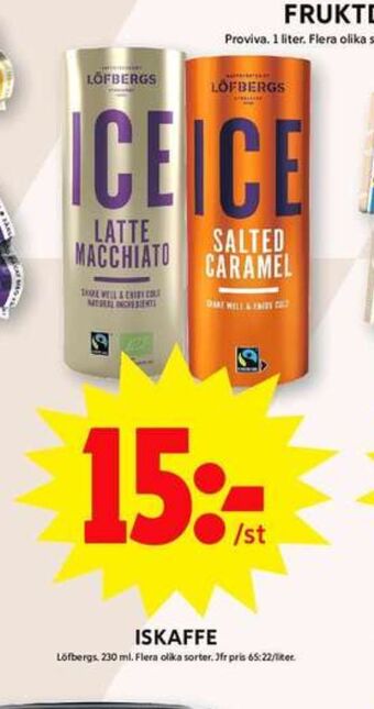 ICA Maxi Löfbergs iskaffe erbjuda