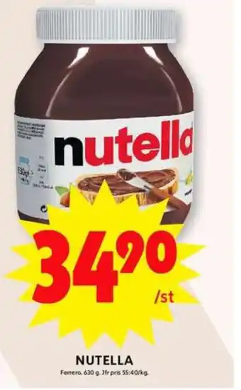 ICA Maxi Nutella chokladpålägg erbjuda