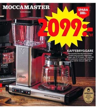ICA Maxi Moccamaster kaffebryggare erbjuda
