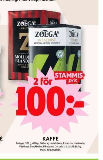 ICA Maxi Mollbergs blanding kaffe malet erbjuda