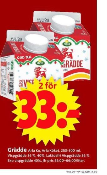 ICA Supermarket Arla vispgrädde erbjuda