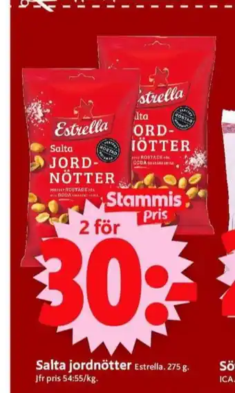 ICA Supermarket Estrella jordnötter erbjuda