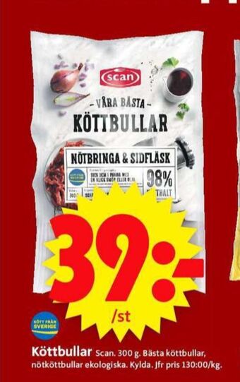 ICA Supermarket Scan köttbullar erbjuda