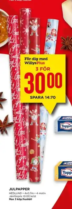 Hedlundgruppen julpapper