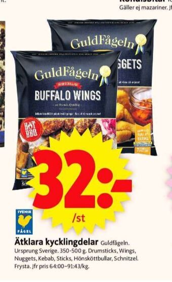 ICA Supermarket Guldfågeln kycklingnuggets erbjuda