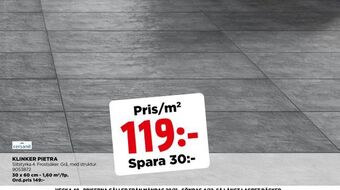 Jem&Fix Klinker pietra erbjuda