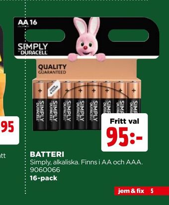 Jem&Fix Batteri erbjuda