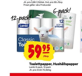 City Gross Toalettpapper, hushållspapper erbjuda