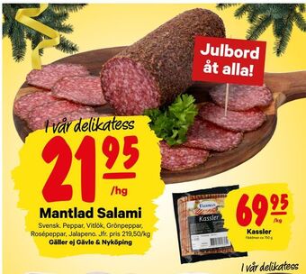 City Gross Mantlad salami erbjuda