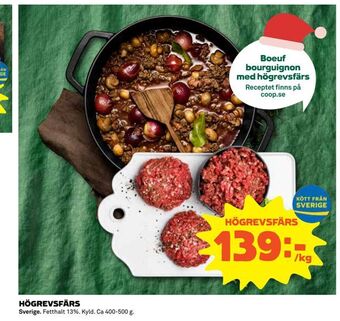 Coop Daglivs Högrevsfärs erbjuda
