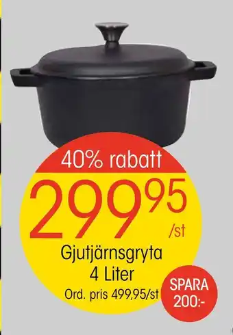 Gjutjärnsgryta 4 liter