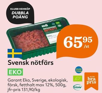Hemköp Svensk nötfärs erbjuda