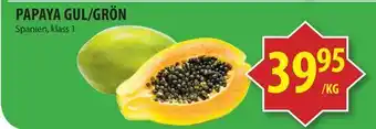 Matvärlden Tensta Papaya gul/grön erbjuda