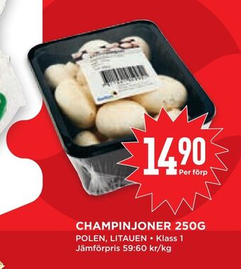 Willys Hemma Champinjoner 250g erbjuda
