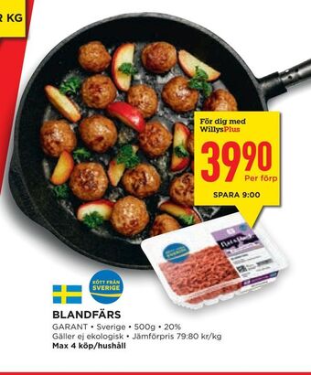 Willys Hemma Blandfärs erbjuda