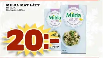 Milda mat lätt