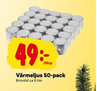 City Gross Värmeljus 50-pack erbjuda