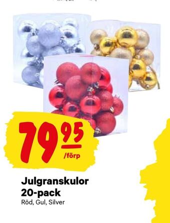 City Gross Julgranskulor 20-pack erbjuda