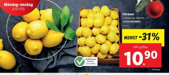 Lidl Citroner erbjuda