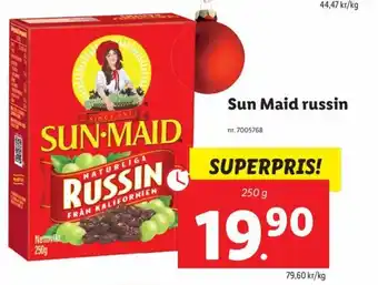 Lidl Sun Maid Russin erbjuda