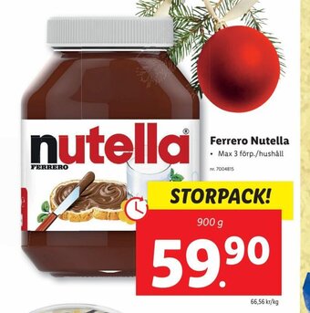 Lidl Ferrero Nutella erbjuda
