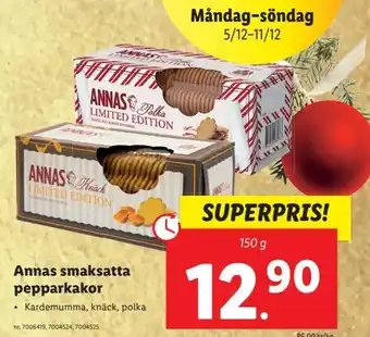 Lidl Annas Smaksatta Pepparkakor erbjuda