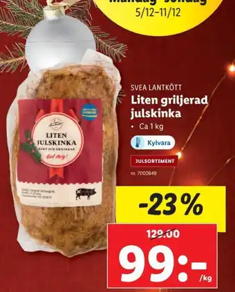 Lidl Liten Griljerad Julskinka erbjuda