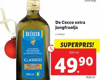 Lidl De Cecco Extra Jungfruolja erbjuda