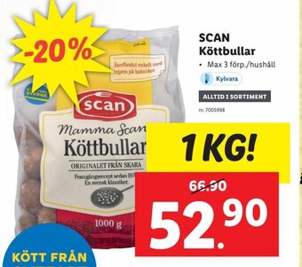 Lidl Scan Köttbullar erbjuda