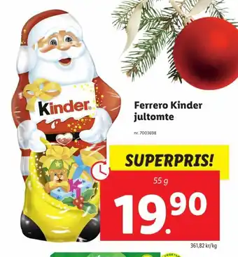 Lidl Ferrero Kinder Jultomte erbjuda